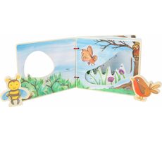 Small Foot Drevená obrázková knižka so včielkou / od 12 mesiacov