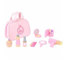 Small Foot Detská kozmetická taštička ružová s drevenými doplnkami / od 3 rokov