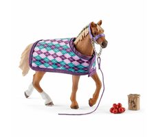 Schleich Horse Club 42360 Anglický plnokrvník s dekou / od 5 rokov