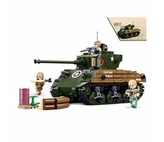 Sluban WWII M38-B1110 Bojový tank M4A3 Sherman / LEGO-kompatibilný / Počet figúrok|dielikov: 3|715 / od 6 rokov