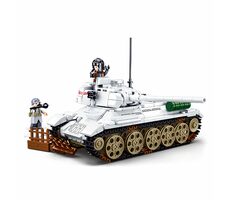 Sluban WWII M38-B0978 Bitka o Budapešť Biely tank T-34/85 / LEGO-kompatibilný / Počet figúrok|dielikov: 2|518 / od 6 rokov