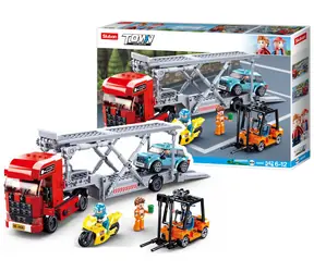 Sluban Town M38-B0880 Náklaďák na prevoz áut / Lego-kompatibilný / Počet figúrok|dielikov: 4|542 / od 6 rokov