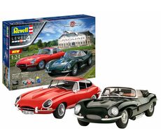 Revell 05667 Gift Set Jaguar 100th Anniversary / Plastikový model / 1:24 / Obtiažnosť 4 / Počet dielikov 287
