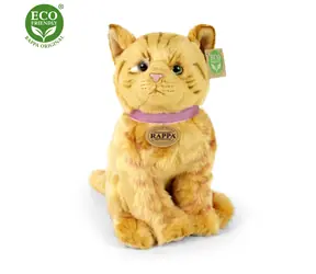 Rappa Plyšová mačka hnedá 25 cm / ECO-FRIENDLY / od 0 mesiacov