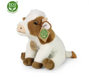 RAPPA Plyšová krava 18 cm / ECO-FRIENDLY / od 0 mesiacov