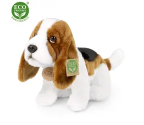 RAPPA Plyšový basset 32 cm / ECO-FRIENDLY / od 0 mesiacov