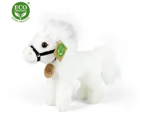 RAPPA Plyšový kôň biely 20 cm / ECO-FRIENDLY / od 0 mesiacov