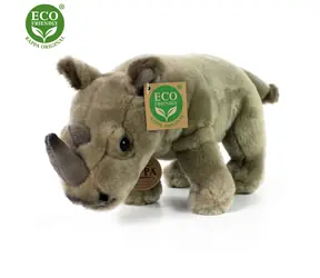 RAPPA Plyšový nosorožec stojaci 23 cm / ECO-FRIENDLY / od 0 mesiacov