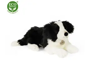 RAPPA Plyšový pes border kólia ležiaca 45 cm / ECO-FRIENDLY / od 0 mesiacov