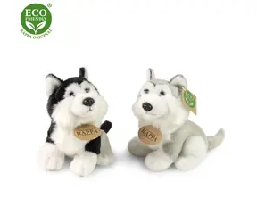 RAPPA Plyšový pes husky 16 cm / ECO-FRIENDLY / od 0 mesiacov