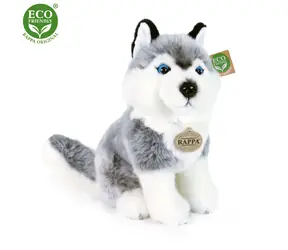 RAPPA Plyšový pes Husky sediaci 30 cm / ECO-FRIENDLY / od 0 mesiacov