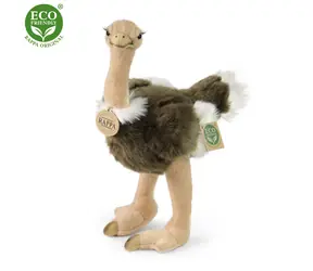 RAPPA Plyšový pštros emu 32 cm / ECO-FRIENDLY / od 0 mesiacov
