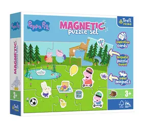 Trefl Primo - Puzzle - Magnetická sada prasiatko Pepina / 9 dielikov / 12 x 8 cm / od 3 rokov