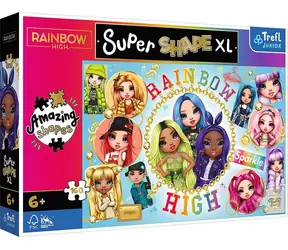 Trefl - Puzzle - Puzzle Super Shape XL bábiky Rainbow High / 160 dielikov / 60 x 40 cm / vek 6+