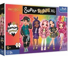 Trefl Junior - Puzzle - Puzzle Super Shape XL Rainbow High: Štýl / 104 dielikov / 60 x 40 cm / vek 5+