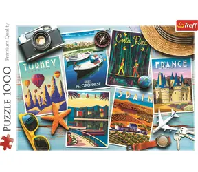 Trefl - Puzzle - Pohľadnica z dovolenky / 1000 dielikov / 68.3 x 48 cm / vek 12+