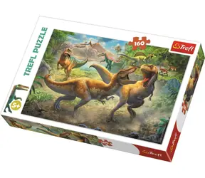 Trefl - Puzzle - Dinosaurie súboj / 160 dielikov / 41 x 27.8 cm / vek 6+