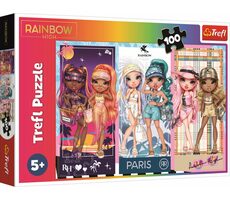 Trefl - Puzzle - Rainbow High: Dúhové bábiky / 100 dielikov / 41 x 27.5 cm / vek 5+