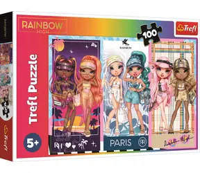 Trefl - Puzzle - Rainbow High: Dúhové bábiky / 100 dielikov / 41 x 27.5 cm / vek 5+