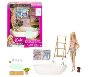 Mattel HKT92 Barbie Bábika a kúpeľ s mydlovými konfetami Blondínka / od 3 rokov