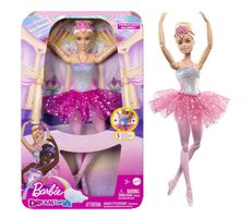 Mattel HLC25 Barbie Dreamtopia - Svietiaca magická baletka s ružovou sukňou / od 3 rokov