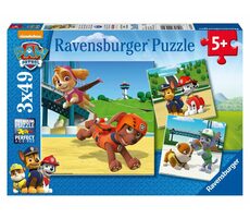 Ravensburger - Puzzle - Tlapková Patrola: Psí tím - 3x49 dielikov / od 5 rokov