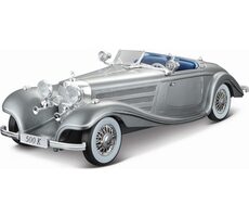 Maisto Mercedes-Benz 500 K Typ Specialroadster 1936 sivá / mierka 1:18 / od 3 rokov