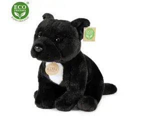 RAPPA Plyšový pes stafordšírsky bulteriér 30 cm čierny / ECO-FRIENDLY / od 0 mesiacov