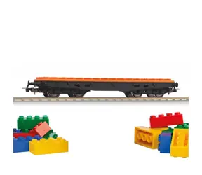 Piko 58405 Plošinový stavebnicový vagón / Mierka: H0 (1:87) / Rádius: 358 mm / 14 rokov