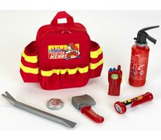 Theo Klein 238900 Hasičský záchranársky batôžtek s vybavením / od 3 rokov