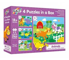 Galt 4 Puzzle v krabici - Zvieratká / od 3 rokov