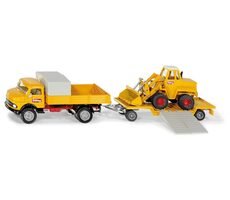 SIKU Super - súprava Mercedes-Benz 710 prevážajúci nakladač 411 Bölling / 1:50 / od 3 rokov
