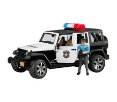 Bruder 2526 Policajný Jeep Wrangler s policajtom a príslušenstvom