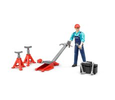 Bruder 62100 Figúrka muž mechanik s heverom a príslušenstvom / výška 107 mm / od 4 rokov