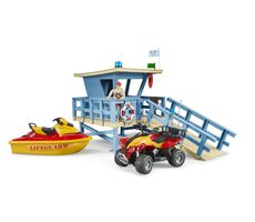 Bruder 62780 Veža a figúrka plavčíka so záchranárskym vybavením / od 4 rokov