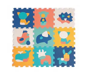 Ludi Puzzle penové 90x90 cm Zvieratká / od 10 mesiacov