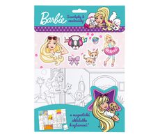 Presco Group Ella&amp;Max BARBIE – Omaľovánky, magnetky, samolepky / Jazyková verzia: CZ / od 4 rokov