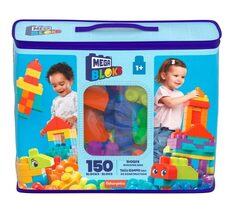 Mega Bloks - Poriadne veľké vrece kociek modrá / 150 kociek / od 1 roka