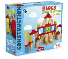 Jeujura Drevené kocky farebné 82 ks / od 1,5 rokov