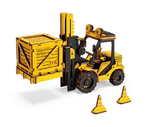 Robotime drevené 3D puzzle Vysokozdvižný vozík / od 8 rokov / 139 dielikov / Obtiažnosť: stredná 