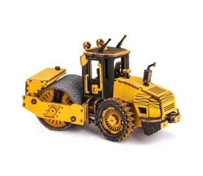 Robotime drevené 3D puzzle Cestný valec / od 8 rokov / 149 dielikov / Obtiažnosť: stredná 
