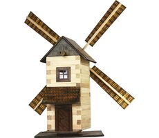 Walachia Drevená zlepovacia stavebnica Veterný mlyn / od 8 rokov / 137 dielov / Obtiažnosť: stredná