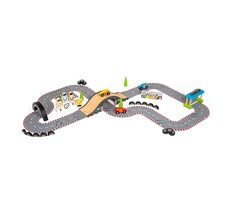 Bigjigs Rail Drevená autodráha závodný deň / od 3 rokov