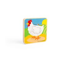 Bigjigs Toys Puzzle Životný cyklus sliepky / od 1,5 roka