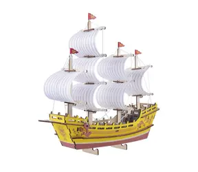 Woodcraft Drevené 3D puzzle Obchodná loď / 77 dielikov / od 8 rokov / Obtiažnosť: jednoduchá