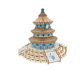 Woodcraft Drevené 3D puzzle Chrám nebies / 268 dielikov / od 8 rokov / Obtiažnosť: jednoduchá