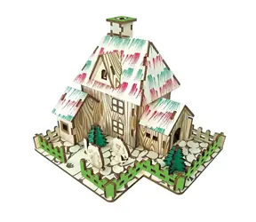 Woodcraft Drevené 3D puzzle Čarodejnícka chyže / 45 dielikov / od 8 rokov / Obtiažnosť: jednoduchá
