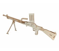 Woodcraft Drevené 3D puzzle Ľahký guľomet