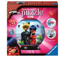Ravensburger Puzzle-Ball Miraculous Čarovná Lienka a Čierny kocúr / 72 dielikov / od 6 rokov