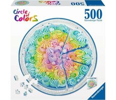 Ravensburger Kruhové puzzle Dúhová torta / 500 dielikov / od 12 rokov